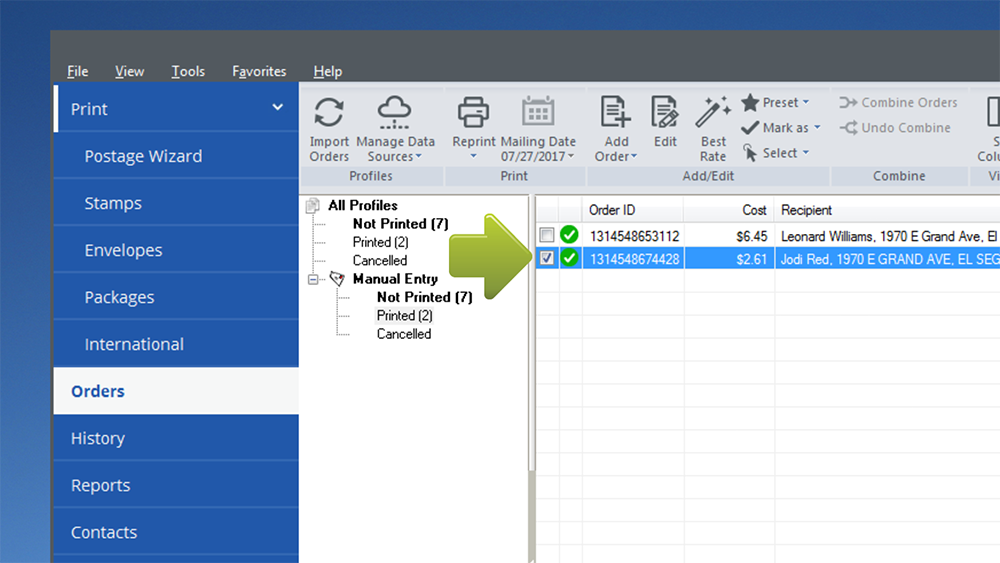 How to Reprint a Shipping Label in Orders
