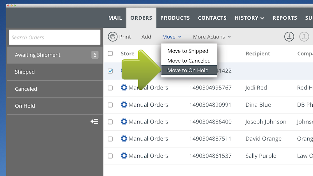 How to Manually Change Status in Orders