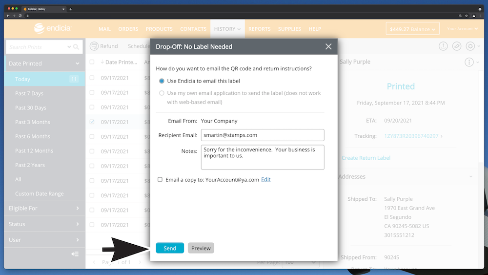 How to Send a Return Shipping Label