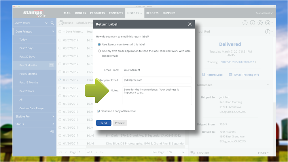 How to Send a Return Shipping Label