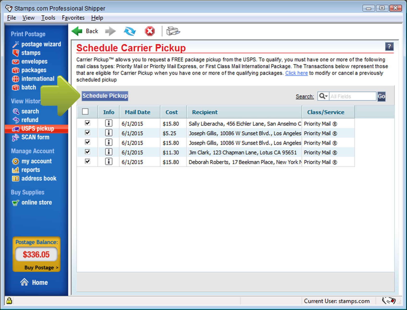 how to schedule a free usps pickup pc software legacy